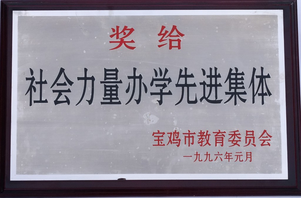 社会力量办学先进集体奖牌